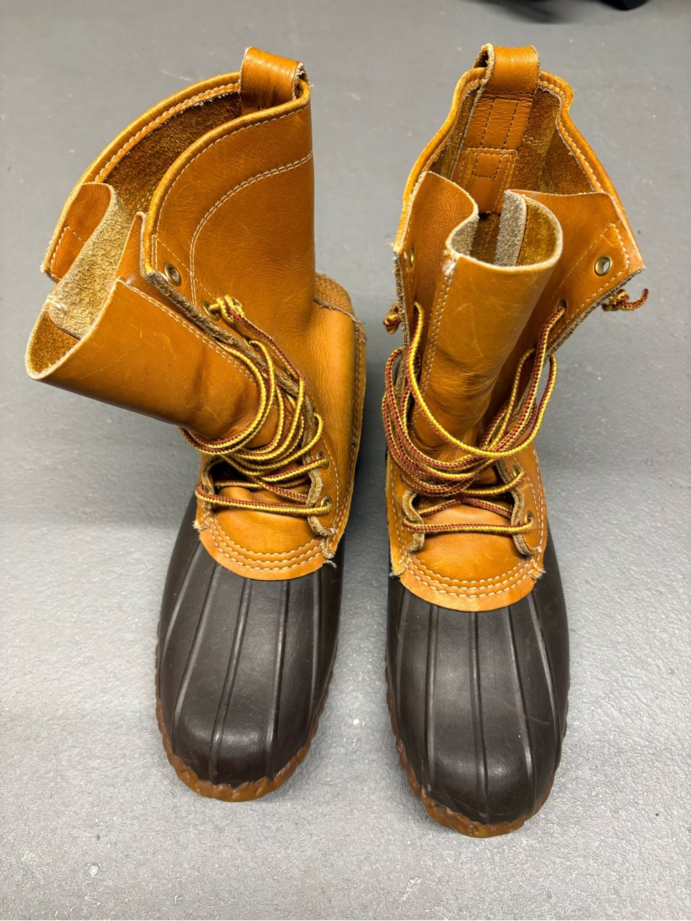 Vintage 1984 L.L. Bean Women’s Brown Leather Duck Boots “Main Hunting Shoe”